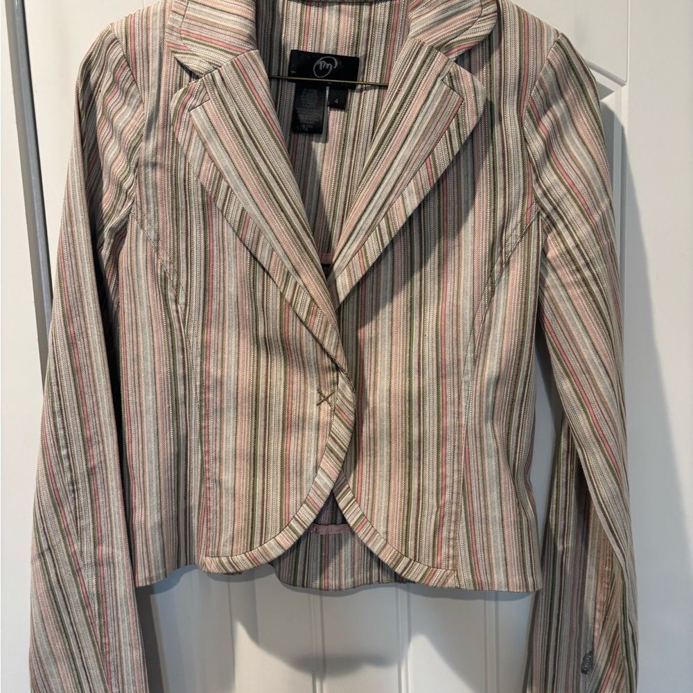 True Meaning Multicolor Striped Blazer